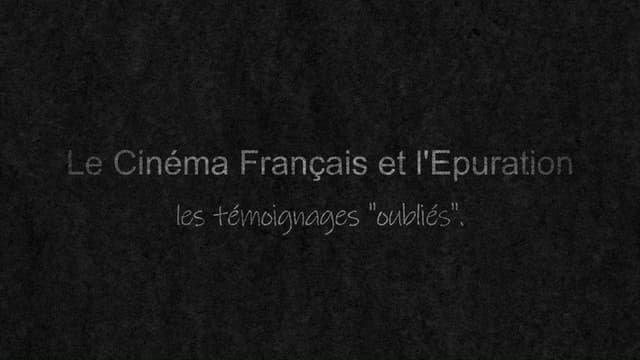 Le cinéma français et l'épuration