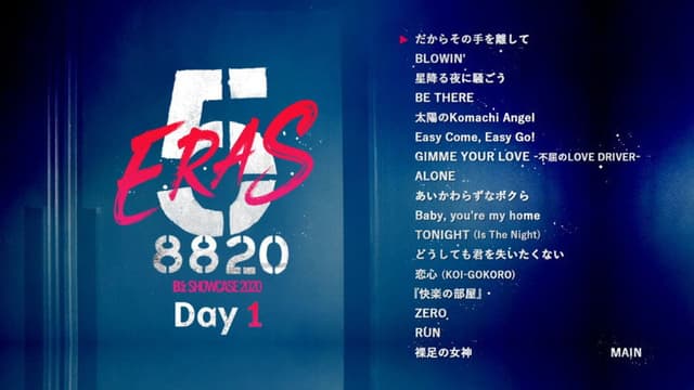 B'z SHOWCASE 2020 -5 ERAS 8820- Day1